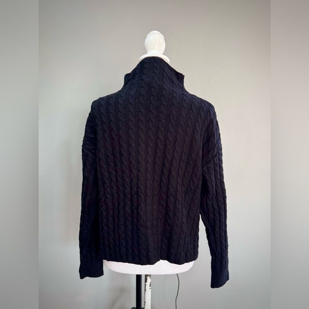 SALE! Black Philosophy Cable Knit Turtleneck Sweater Size M EUC - Picture 2 of 5